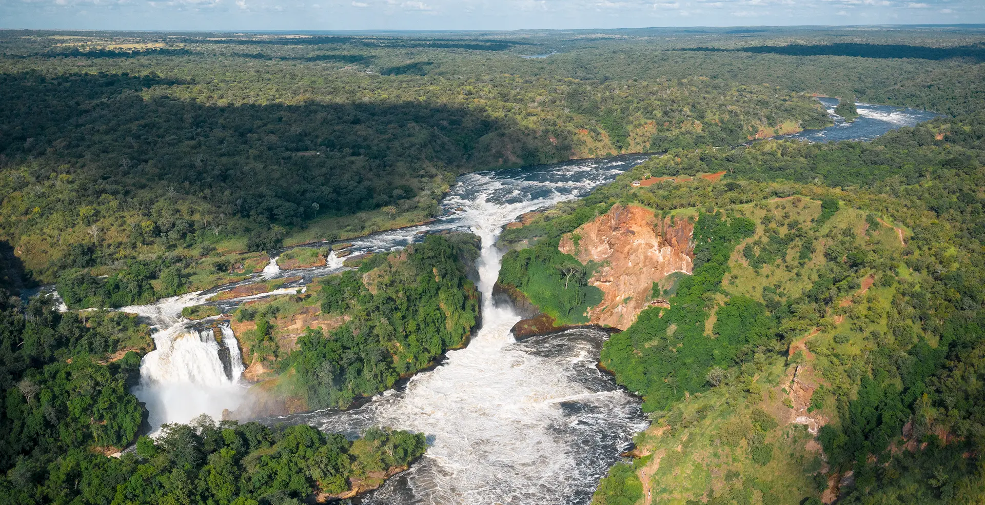 arial view of murchison falls